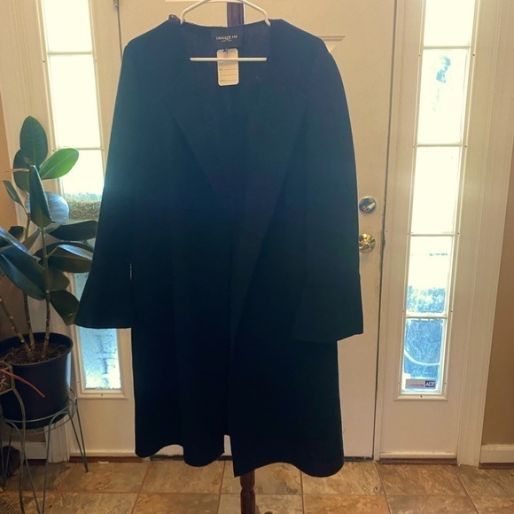 LAFAYETTE 148 NEW YORK BLACK OPEN FRONT CARDIGAN/JACKET SIZE 10 - Picture 1 of 7